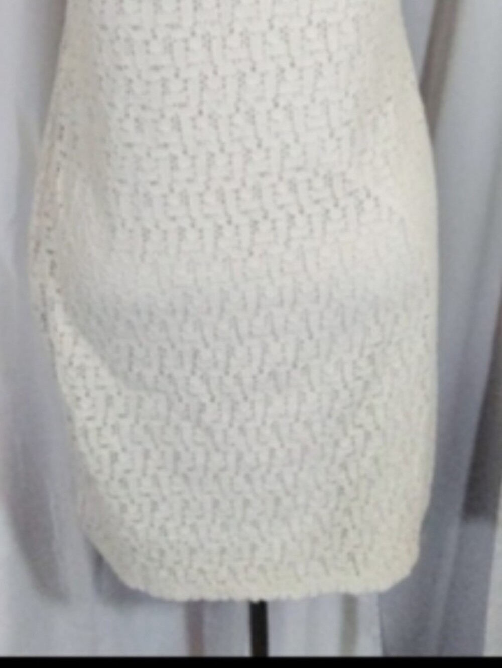 Banana Republic Lace Dress + Ivory, Midi Shift, 1/2 Sleeve Boat Neck, Lined,  M - Picture 8 of 8